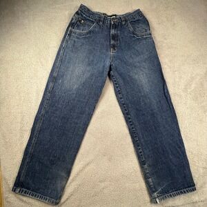 Reverb Mens Y2K Baggy Wide Leg Jeans 34x34 Blue Denim Vintage Rave‎ Skate Grunge